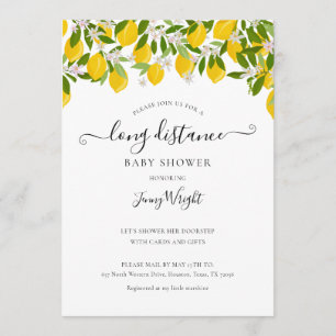 Lange afstand douche per Mail Baby shower Lemons Kaart