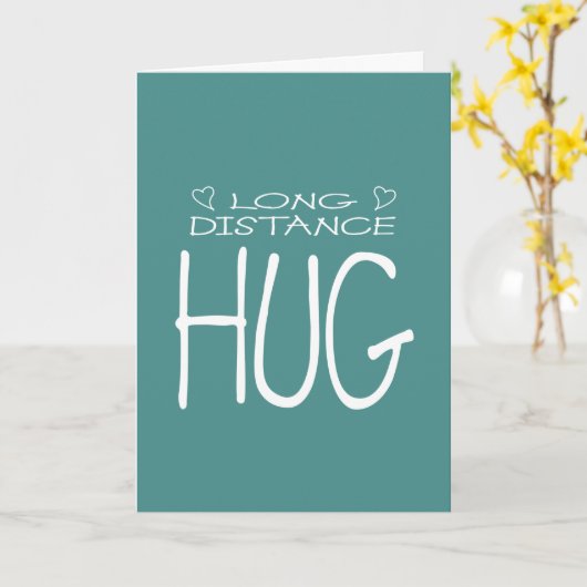 Lange afstand Hug Kaart (Gele Bloem)