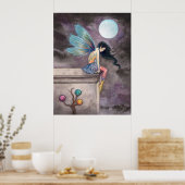 Lange afstand naar beneden vliegend Poster (Keuken)