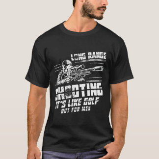 Lange afstand schieten het is als golf, maar voor  t-shirt
