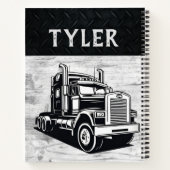 Lange afstand Transport Truck Log Book Name Notitieboek (Achterkant)