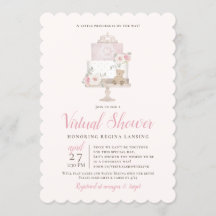 Lange afstand Virtual Baby shower Tiara Cake