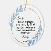 Lange afstand Vriendschap Gift, Bestie Gift Keramisch Ornament (Links)