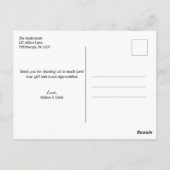 Lange afstand Vrijgezellenfeest per post Dank u Briefkaart (Achterkant)