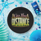 Lange afstand vrouwen — marathonloper papieren bordje (Feest)