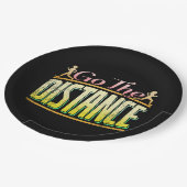 Lange afstand vrouwen — marathonloper papieren bordje (Gekanteld)