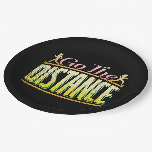 Lange afstand vrouwen — marathonloper papieren bordje (Gekanteld)