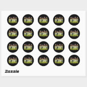 Lange afstand vrouwen — marathonloper ronde sticker (Vel)