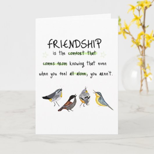 "LANGE AFSTAND" WENS AAN EEN ZEER * SPECIALE VRIEN KAART (Gele Bloem)