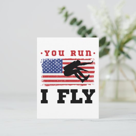 Lange Amerikaanse vlag... je laat me vliegen Briefkaart (Staand voorkant)