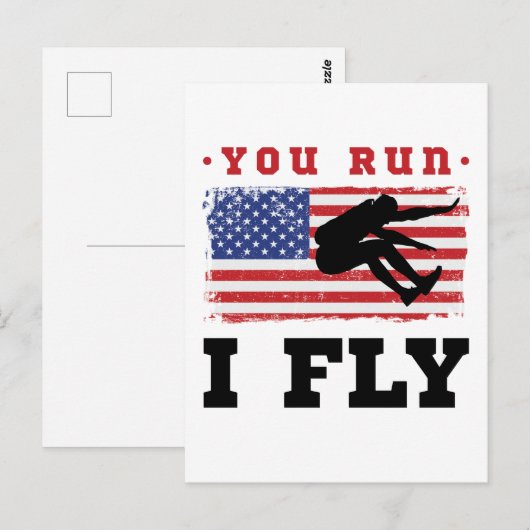 Lange Amerikaanse vlag... je laat me vliegen Briefkaart (Voorkant / Achterkant)