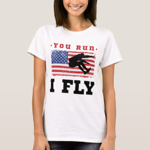 Lange Amerikaanse vlag... je laat me vliegen T-shirt