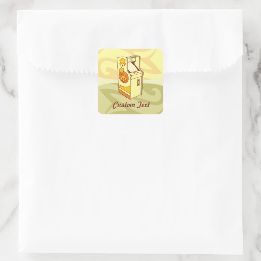 Lange arcade spelcomputer vierkante sticker (Tas)
