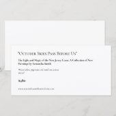 Lange Art Show Display Kaarten Labels (Voorkant / Achterkant)