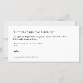 Lange Art Show Display Kaarten Labels