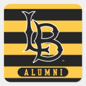 Lange band deelstaat Alumni Stripes Vierkante Sticker (Voorkant)