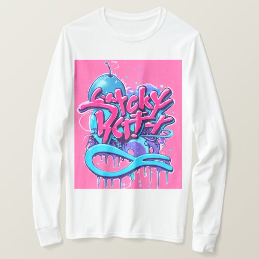 Lange basishoes T-shirt (Design voorkant)