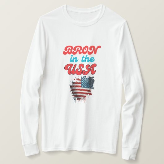 Lange basishoes T-shirt (Design voorkant)