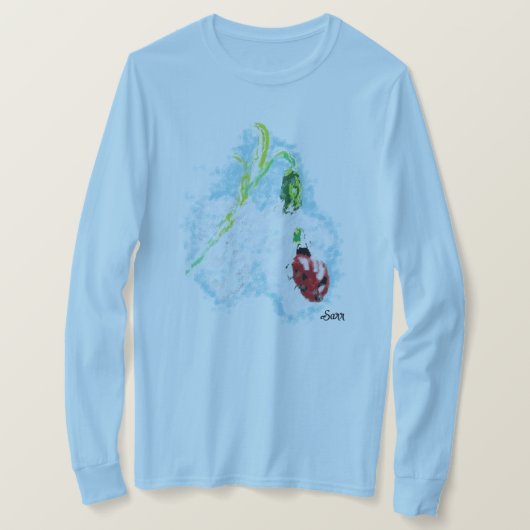 Lange basishoes T-shirt (Design voorkant)