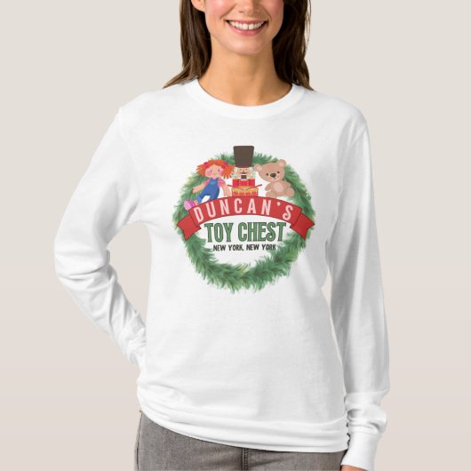 Lange basishoes T-Shirt Duncan's Speelgoed Chest (Voorkant)