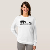 Lange basishoes voor vrouwen t-shirt (Voorkant volledig)