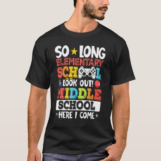 Lange basisschool: kijk uit middelbare school H T-shirt (Voorkant)