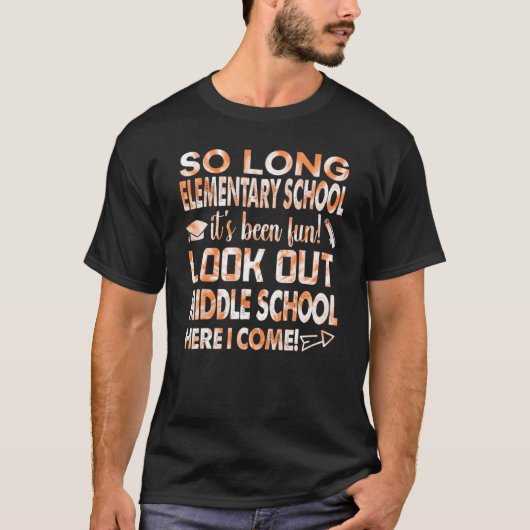 Lange basisschool: kijk uit middelbare school H T-shirt (Voorkant)
