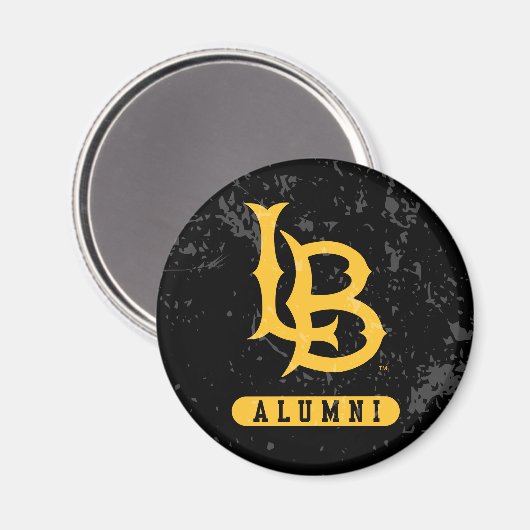 Lange beach state Alumni Distress Magneet (Voorkant / Achterkant)