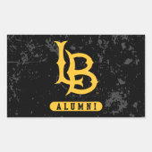Lange beach state Alumni Distress Rechthoekige Sticker (Voorkant)