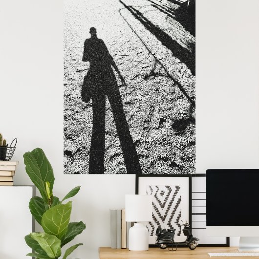 Lange benen silhouet poster (Thuiskantoor)
