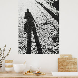 Lange benen silhouet poster