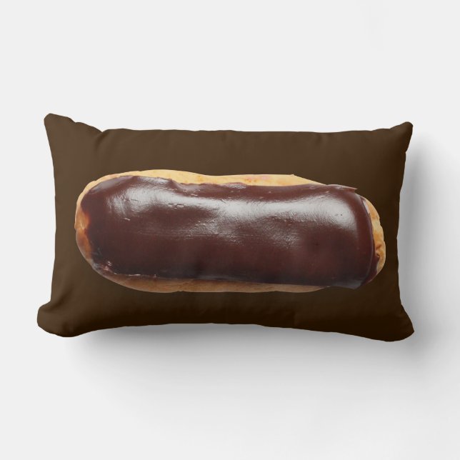 Lange Blauwgroen en bruine Donut Pillow Kussen (Voorkant)