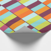 Lange blokken Kleurrijk Geometrisch geruit patroon Cadeaupapier (Hoek)