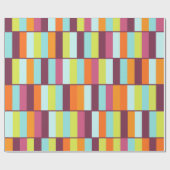 Lange blokken Kleurrijk Geometrisch geruit patroon Cadeaupapier (Vlak)