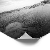 Lange blootstelling aan een strand in Rabac, Kroat Poster (Hoek)