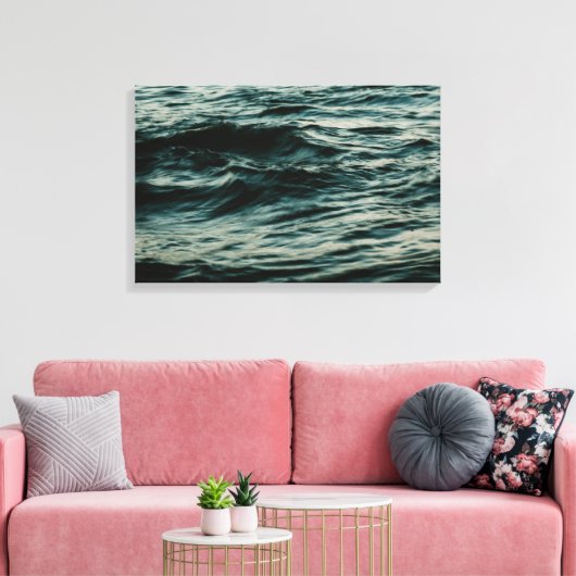 Lange blootstellingsgolven canvas afdruk (Insitu (Woonkamer))