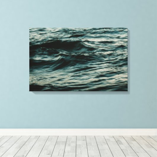 Lange blootstellingsgolven canvas afdruk (Insitu (Houten vloer))