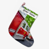 Lange brandweerwagens grote kerstsok (Voorkant (Hangend))