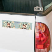 Lange bumpersticker Panda Coffee Art (Op Truck)