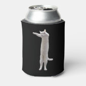 Lange Cat Meme Dubbelzijdig Zwart Blikjeskoeler (Blikje Achterkant)