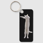 Lange Cat Meme Dubbelzijdige Sleutelhanger (Voorkant)