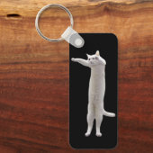 Lange Cat Meme Dubbelzijdige Sleutelhanger (Voorkant)