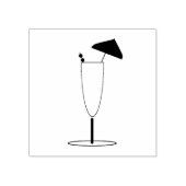 Lange Cocktail met Paraplu Rubber Stamp Rubberstempel (Afrduk)