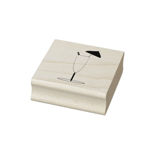 Lange Cocktail met Paraplu Rubber Stamp Rubberstempel (Stempel)