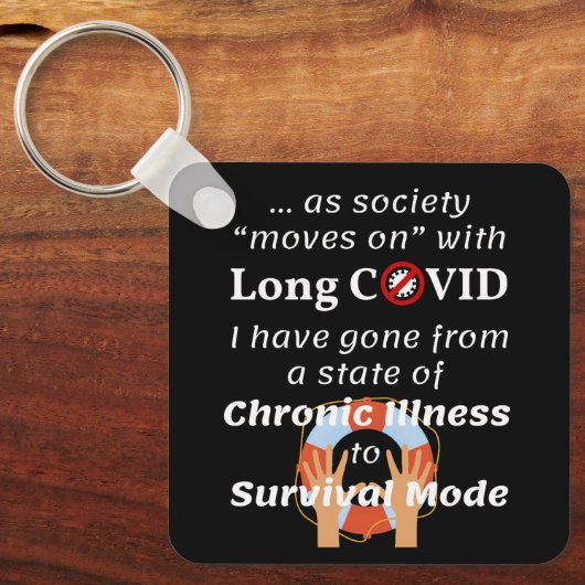 Lange COVID - Chronische ziekte naar overlevingsmo Sleutelhanger (Voorkant)
