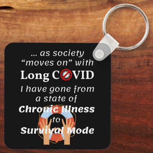 Lange COVID - Chronische ziekte naar overlevingsmo Sleutelhanger (Achterkant)