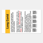 Lange Covid info paper sticker (Voorkant)