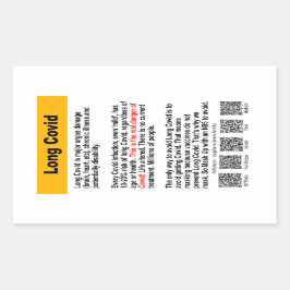 Lange Covid info paper sticker
