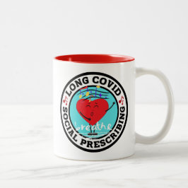 Lange COVID - Sociaal voorschrijven Tweekleurige Koffiemok