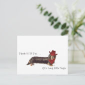 Lange Dachshund Cowboy Briefkaart (Staand voorkant)